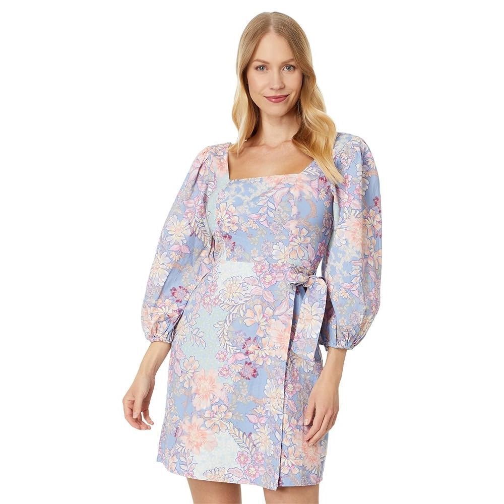 $139 Vince Camuto Women's patterned Linen Aline Dress size 10 m11
